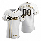 Texas Rangers Customized Nike White Stitched MLB Flex Base Golden Edition Jersey,baseball caps,new era cap wholesale,wholesale hats